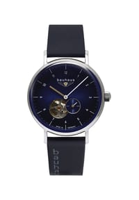 IRON ANNIE Bauhaus Editon - Herren Automatikuhr "Bauhaus Edition 2166-3" - silber/blau