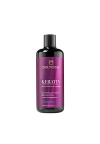 PURE MINERAL - Glättendes Keratin-Shampoo, 500 ml - weiß