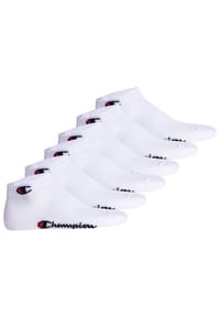 Champion® - Unisex Socken, 6er Pack - Quarter Socken, Basic, Logo - Blau/Weiß/Grau