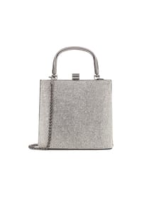 Kazar - Kleine elegante Tasche mit Zirkonias verziert - Silber