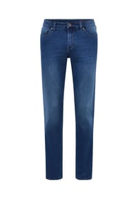 PADDOCK'S® - Slim-Fit 5-Pocket Jeans mit Stretch PIPE - medium blue od blue used moustache