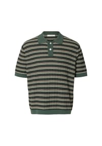 SELECTED - Shirts, locker geschnitten, Kurzarm, Polokragen, für Herren - 180092001 GREEN