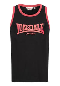LONSDALE™ - Herren Singlet normale Passform KNOCKAN - Black/Red