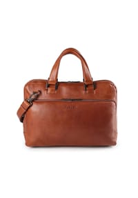 PLEVIER® Vintage - Vintage Larry Aktentasche Leder 40 cm Laptopfach - braun