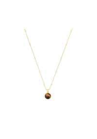 NOELANI - Kette mit Anhänger für Damen, 925 Sterling Silber, Tigerauge - Gold
