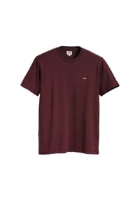 Levi's® - Herren T-Shirt - "Original Housemark Tee", Rundhals, Baumwolle - Dunkelrot