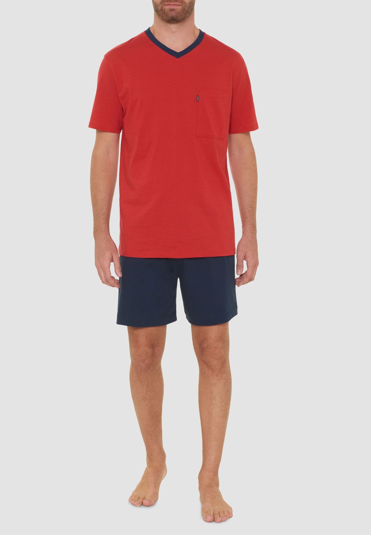 Ammann Shorty, Baumwolle, Brusttasche, FüR Herren, Rot, 58