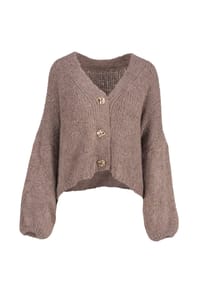 Seasons of April - Damen Strickjacke Oversize mit Knöpfen JOJO Cardigan - Beige