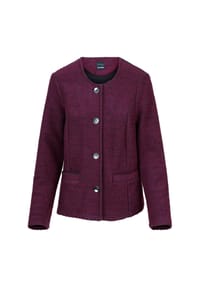 GOLDNER - Festlicher Blazer in Bouclé-Optik - beere