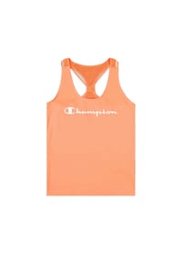 Champion® - Top Körpernahes Sport-Bustier mit Ringerrücken und Printlogo-Schriftzug - apricot