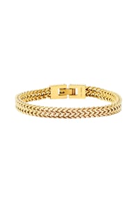Adelia's Bold Style - Armband – Panzerarmband aus Edelstahl 21 cm - gold