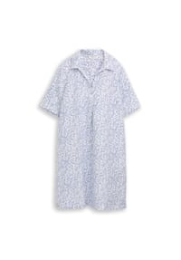 TOM TAILOR - Blusenkleid, Leinenanteil, für Damen - 40263 WHITE LEAVES