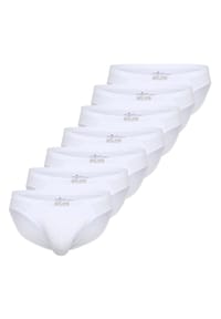 TOM TAILOR - Slip, 7er-Pack, Logo-Patch, uni, für Herren - 0110 WEIß-HELL-UNI