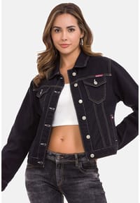 CIPO & BAXX® - Jeansjacke Mit praktischen Brusttaschen, WJ212 - BEIGE