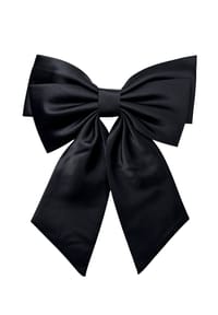 FILIPPA FIRENZE - Haarklammer Big Bow mit großer Doppel-Schleife aus schwarzem Satin - Schwarz