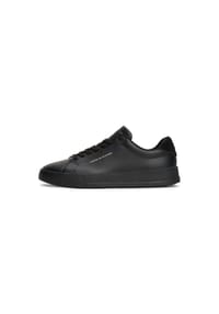 TOMMY HILFIGER - Sneaker "Court LTH Detail Ess", Leder, für Herren - 0GJ BLACK/BLACK