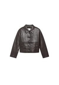 S.Oliver Red Label - Kunstlederjacke, Klappkragen, für Damen - 8944 BROWN