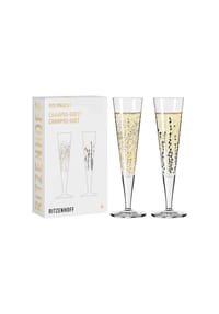 RITZENHOFF Champagnerglas 2er-Set - GOLDNACHT - BUNT