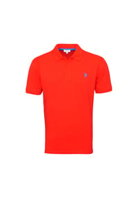 U.S. POLO ASSN. - Herren Poloshirt - Piquet, Logo-Stickerei, Cotton Stretch - Blau