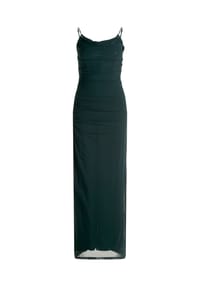 Vera Mont - Abendkleid mit Spitzeneinsatz - Dusty Slate