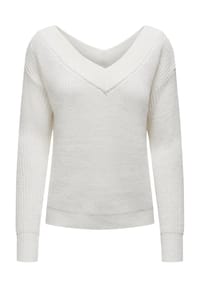 ONLY® - Strickpullover, V-Ausschnitt, Struktur-Optik, für Damen - 177922 CLOUD DANC