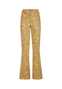 Alba Moda - Hose mit grafischem Print - beige / limette