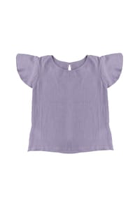 maximo® - GOTS MINI GIRL-Shirt, Flügelärmel, Musselinstoff - beigemeliert