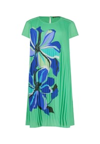 BETTY BARCLAY - Plisseekleid kurzarm - Green/Cream