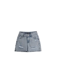 Solang - Shorts mit Destroyed-Details - Hellblau