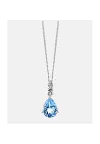 Diamant L'eternel - Kette mit Anhänger, mit 0.06 ct Diamant, 375 Weißgold - white gold