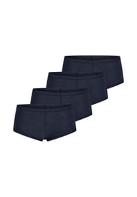 SCHIESSER - Short Slip 4er Pack Personal Fit - Creme / dunkelblau