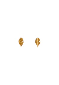 LES REINES - Petite Plume – Minimalistische Ohrstecker, 24K vergoldet - Gold