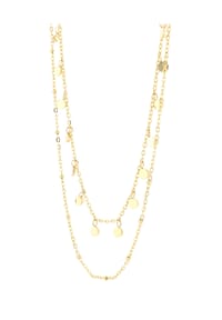 Adelia's - Damen Edelstahl Halskette mit Anhänger 45 cm + 5 cm goldfarben - gold
