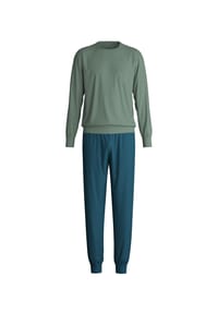 CALIDA - Herren Bündchen-Pyjama Relax Imprint - forest green