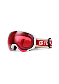 YEAZ - Ski- und Snowboard-Brille rot/matt weiß BLACK RUN - rot