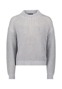 BETTY BARCLAY - Strickpullover mit hohem Kragen - grau