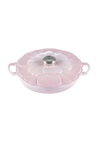 LE CREUSET® Gourmettopf "Blume" - SIGNATURE - SHELL PINK