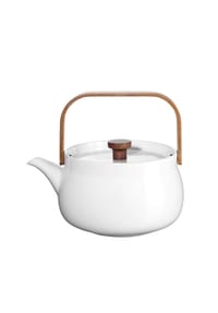 ASA - Japandi Teekanne mit Holzgriff, Porzellan, White - Black