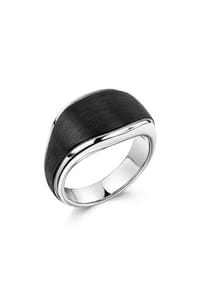 zeeme STAINLESS STEEL - Ring Edelstahl - schwarz