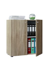 VCM Büroschrank Lona 2-Fach - Aktenschrank 70x74x40cm Mit Drehtüren & Variablem Boden