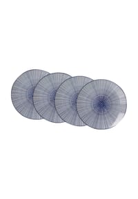 Ritzenhoff & Breker Speiseteller Royal Makoto ø 26,5 cm 4er Set blau-weiß - ROYAL - blau-weiß