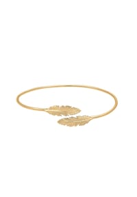 elli. - Armband Cuff Oberarm Feder Boho Festival Sommer 925 Silber - Gold
