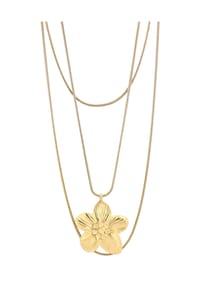 Adelia's - Damen Edelstahl Halskette mit Anhänger 50 cm + 5 cm goldfarben - gold