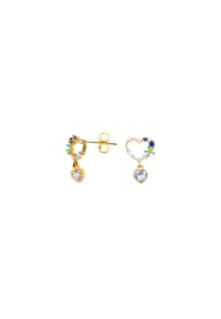 ARTE NOVA - Ohrringe Heart Blue - Gold
