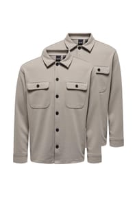 ONLY & SONS - Hemdjacke / Overshirt 2er Pack Newkodyl - Castor gray