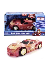 DICKIE TOYS - Marvel Light Hero Iron Man Spielzeugauto, 1:32 - ROT