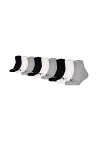 PUMA® - Kinder Quartersocken, 9er Pack - Plain Quarter ECOM 9P, Logo, einfarbig - Schwarz