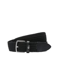LACOSTE - Herren Gürtel - 35 Stretch Woven Belt, Flechtgürtel, Metallschnalle, 35mm - Schwarz