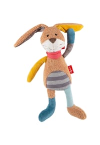 sigikid® - Kuscheltier Hase Patchwork Sweety ,  für Babys und Kinder - beige/blau