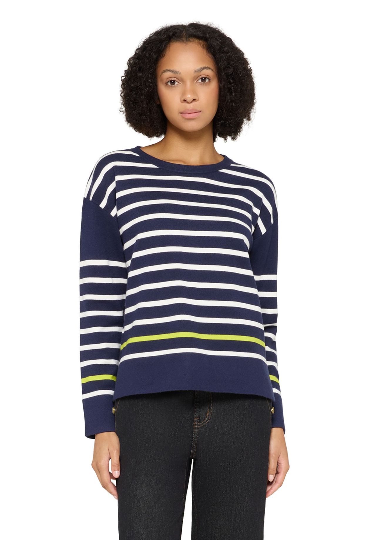 Cartoon Strickpullover, Rundhalsausschnitt, FüR Damen, Blau, 38